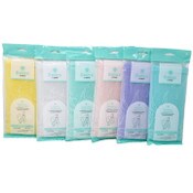 Wholesale - 36"x12" EXFOLIATING WASH CLOTH ASST COLORS C/P 30, UPC: 741021006878
